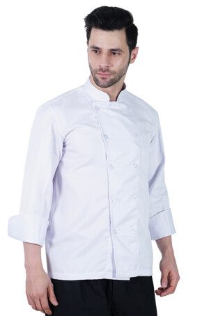 Chef Coat Deluxe White Plain White