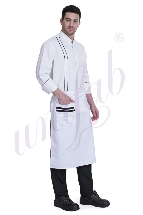 Chef Coat Premium White - Black Trim