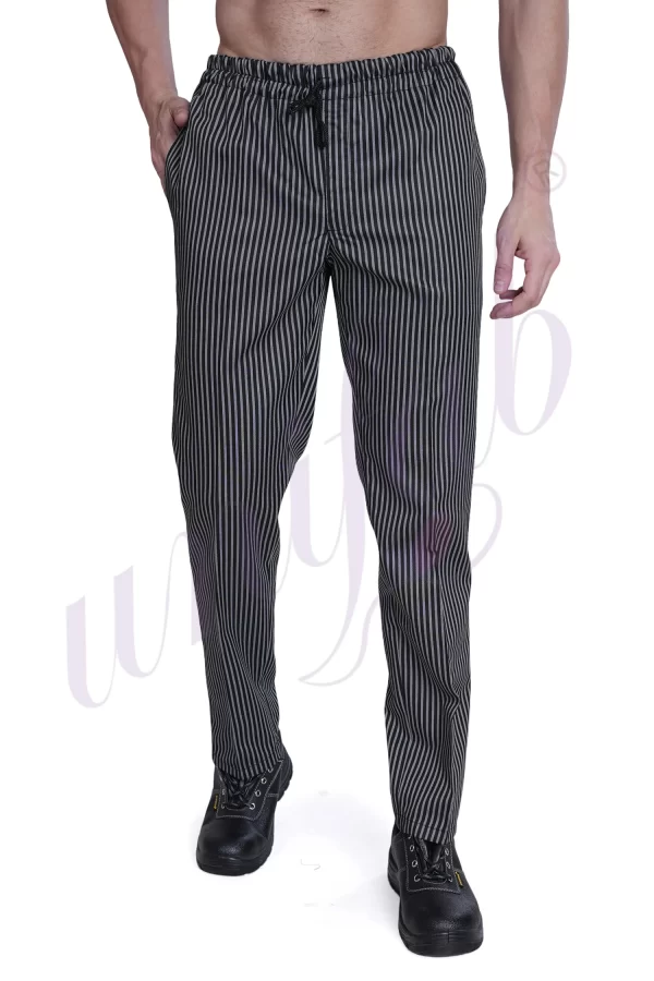 Trouser Elastic String Bar At Law Striped
