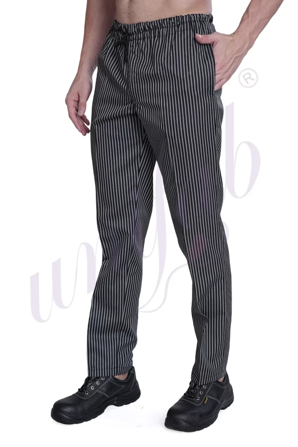 Trouser Elastic String Bar At Law Striped