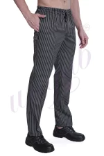 Trouser Elastic String Bar At Law Striped