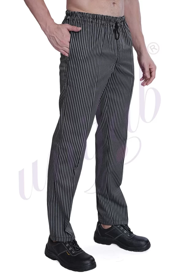 Trouser Elastic String Bar At Law Striped