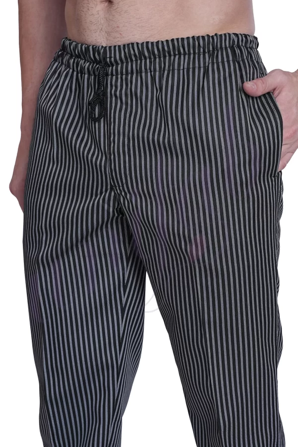 Trouser Elastic String Bar At Law Striped