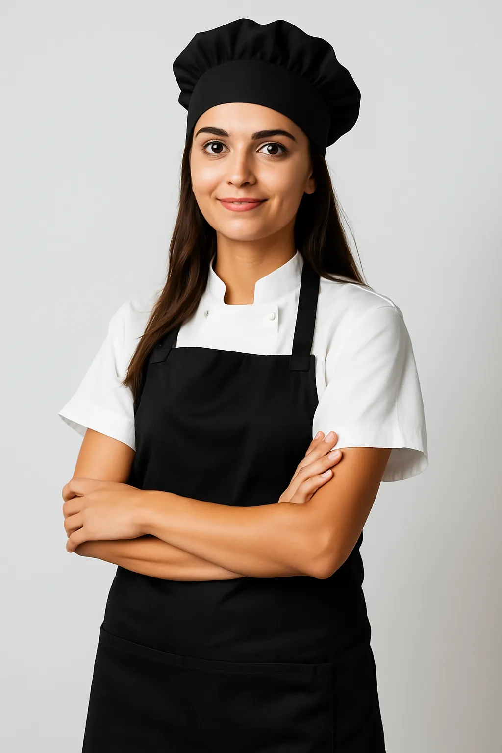 Bib Apron and Mushroom Cap Set - Black
