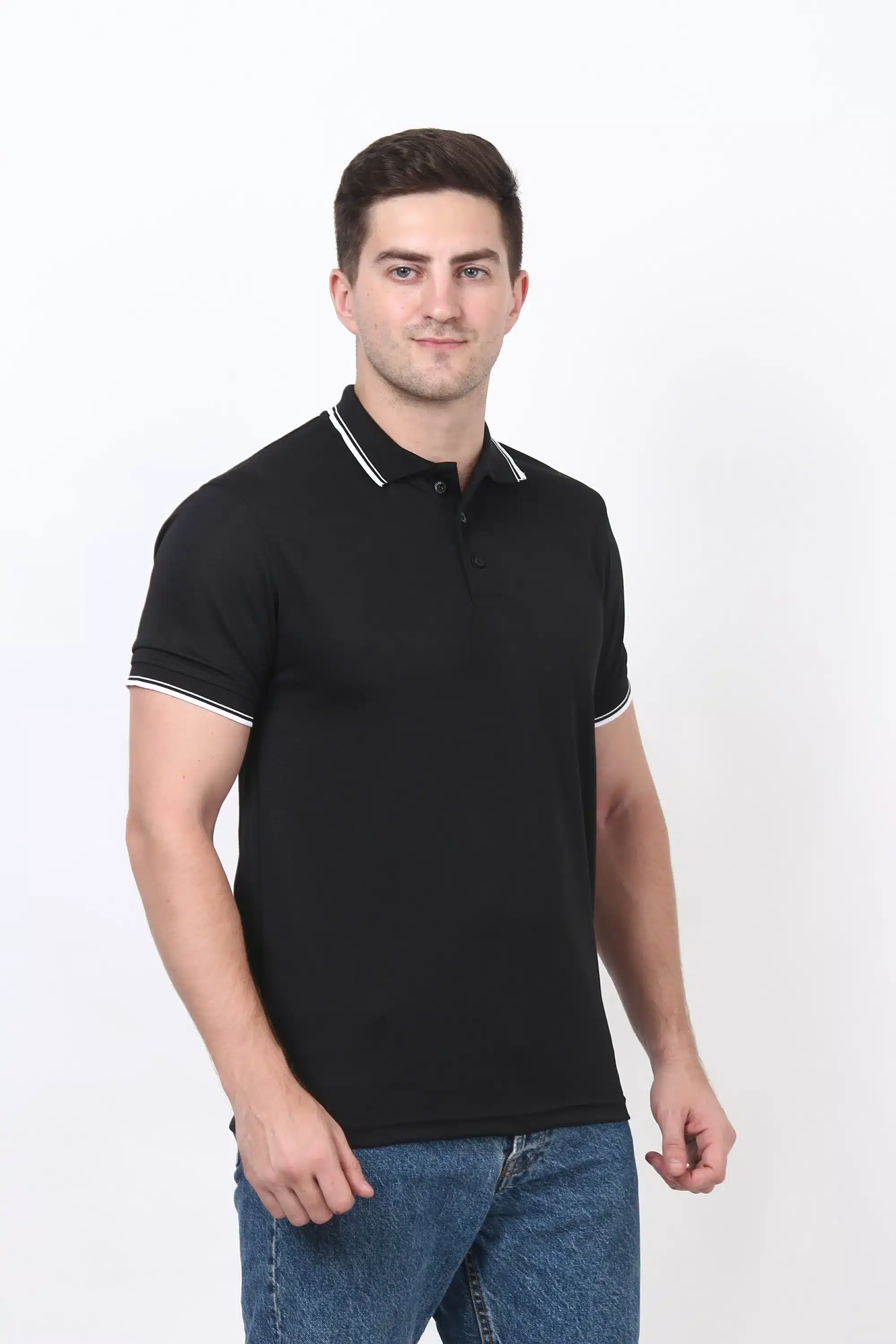 Polo Shirt Wrinkle Free (Multicolor with Black/White Tipping) (Minimum Order 10 Pc's)