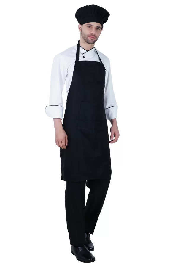 Bib Apron Black (Pack of 5 Pcs)