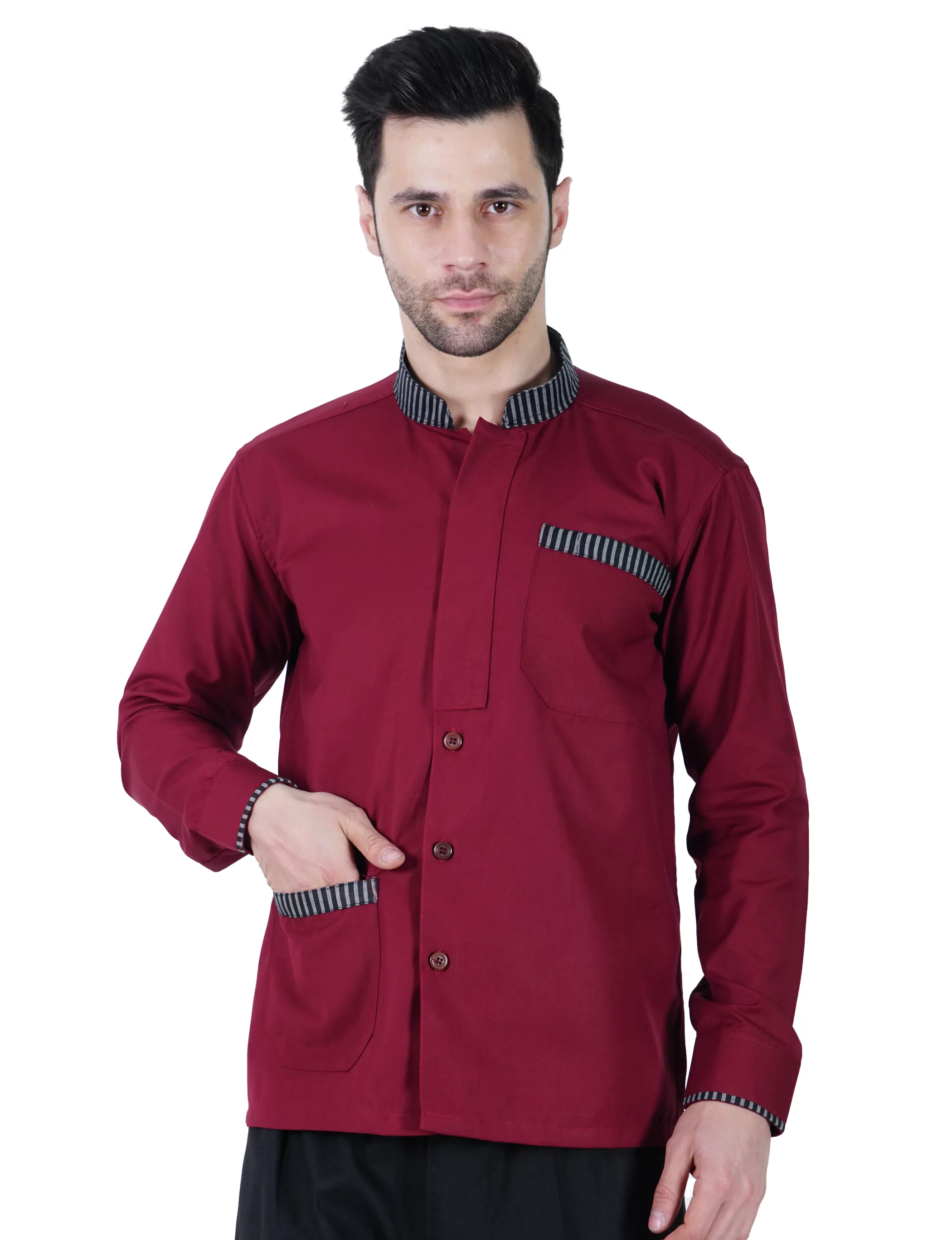 Housekeeping Shirt Maroon - Full Sleeve