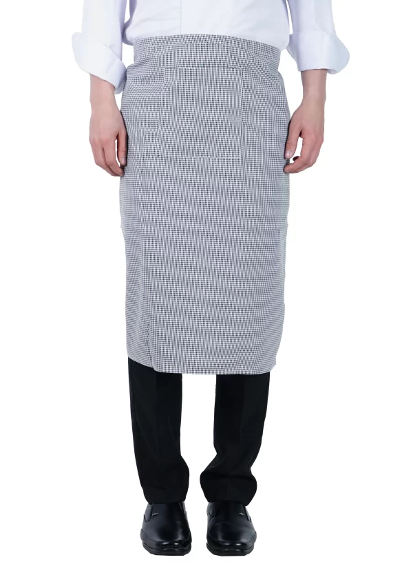 Half Apron Black & White Checkered (Pack of 5 Pcs)