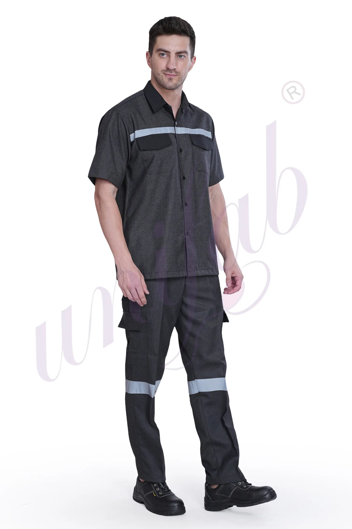 Shirt Worker Half Charcoal / Black