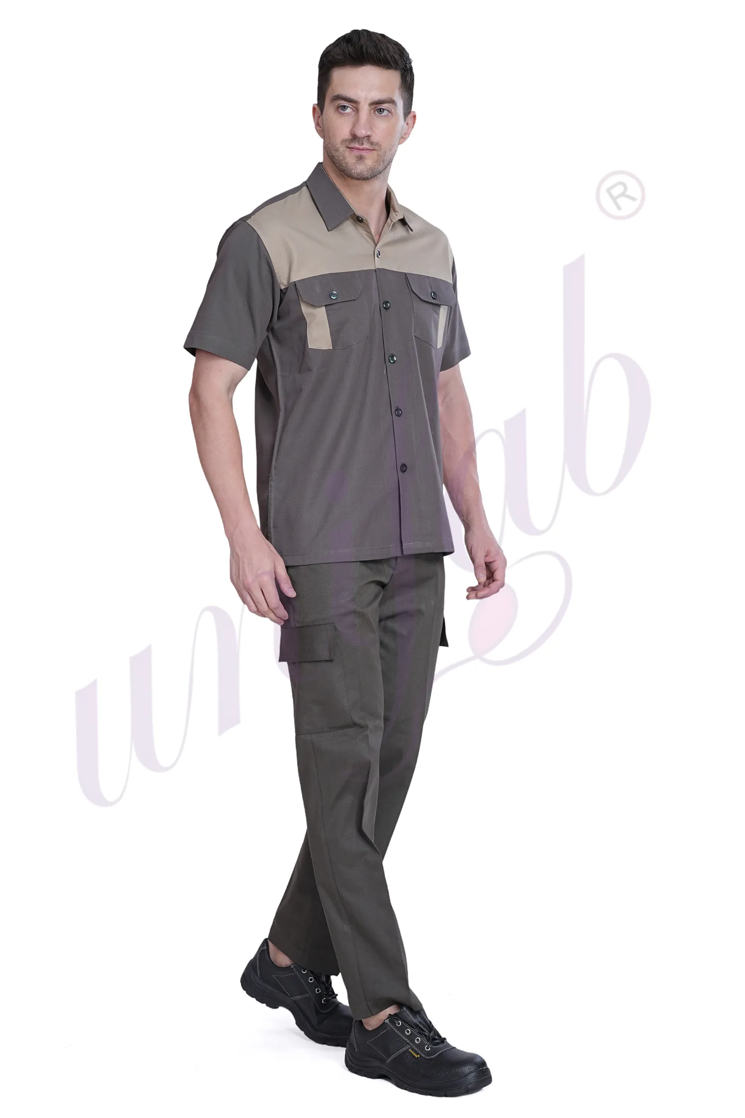 Shirt Worker Half Brown / Beige