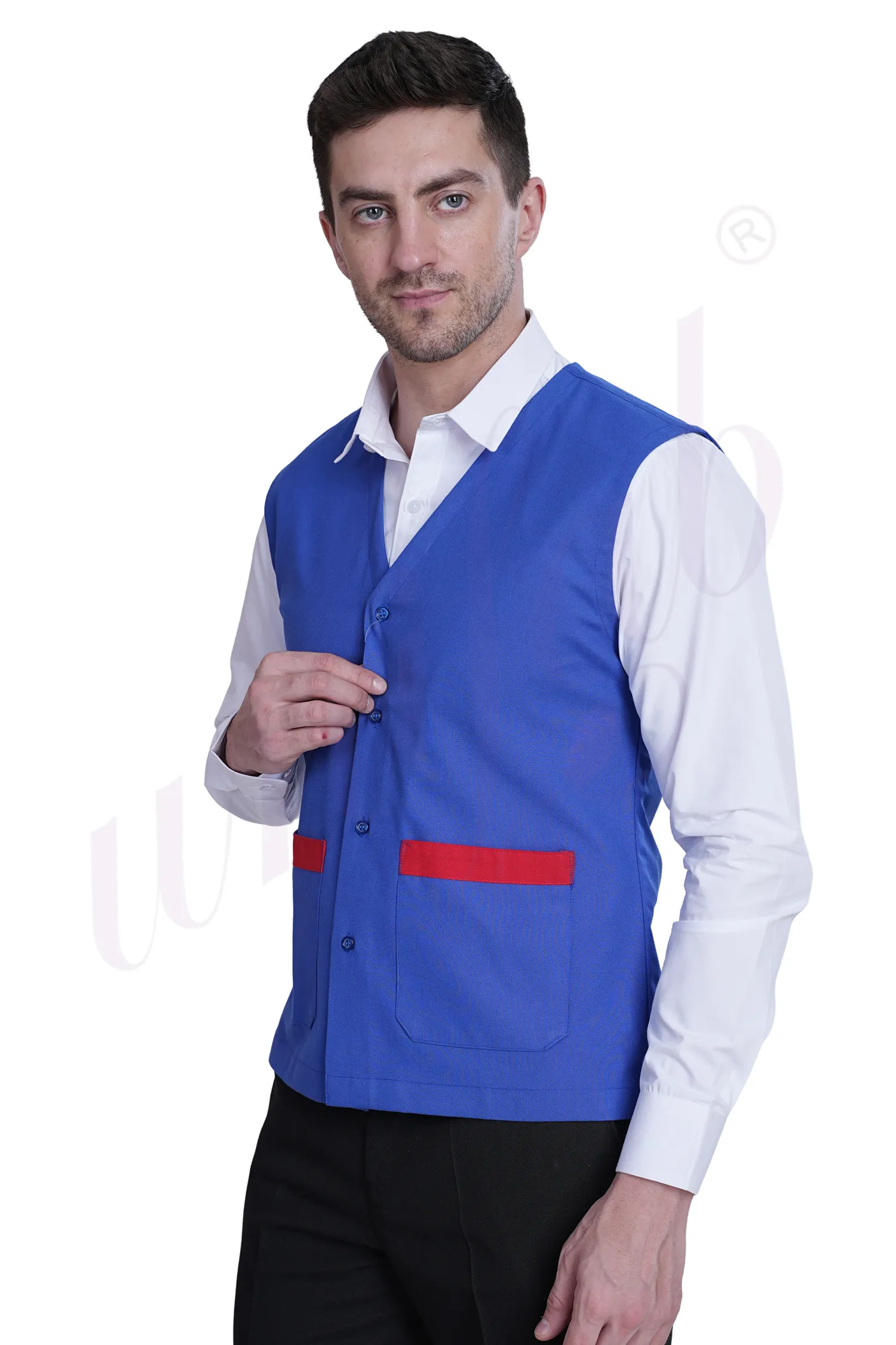 Vest Royal Blue - Red Trim