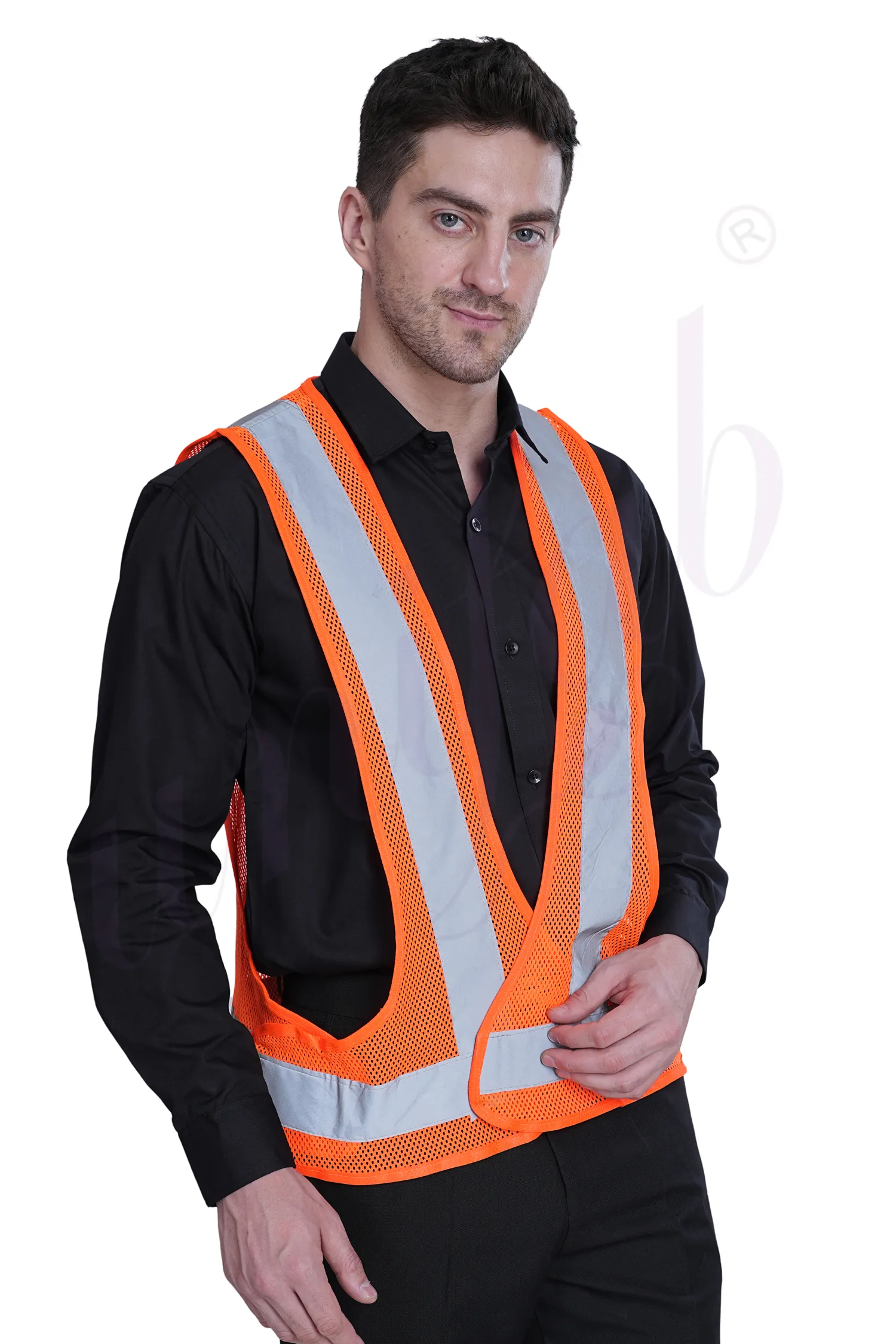 Reflective Jacket Front Zip Closure - Spectra Orange (Minimum Order 10 Pc's)