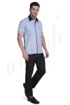 Housekeeping Grey and Navy Combination Shirt