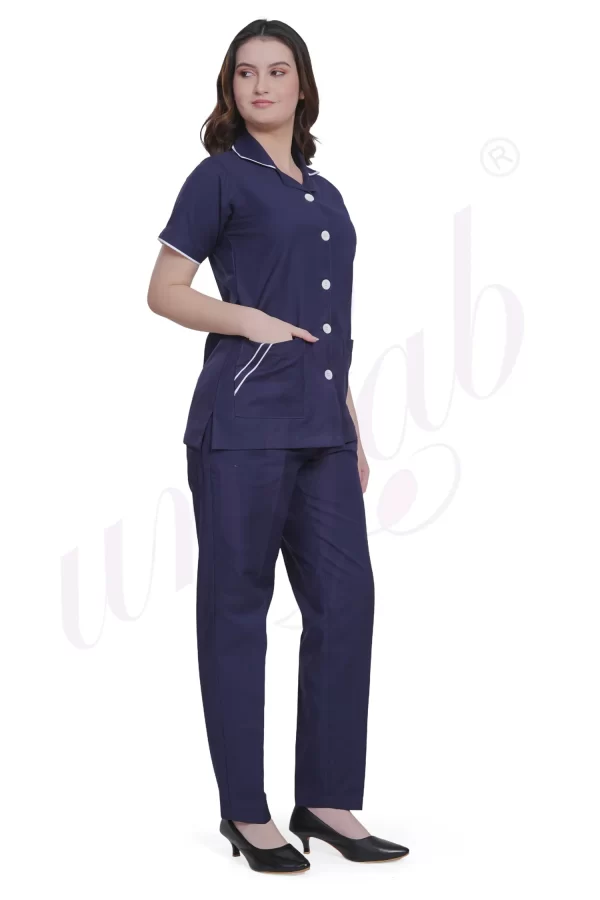 Nursing Uniform Navy with White Trim
