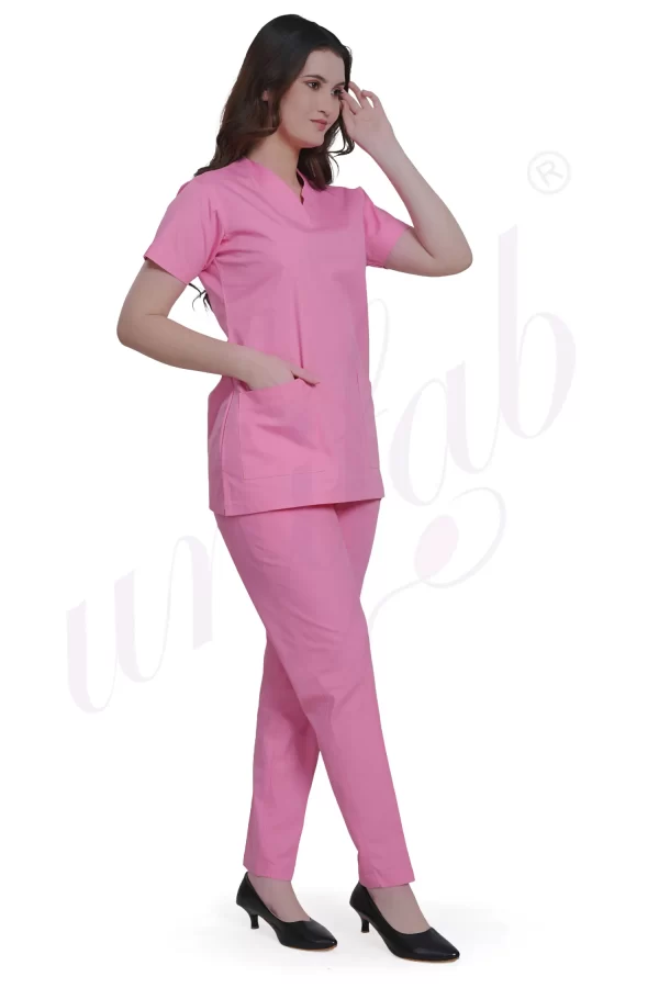 Medical Scrub Female Plain Pink