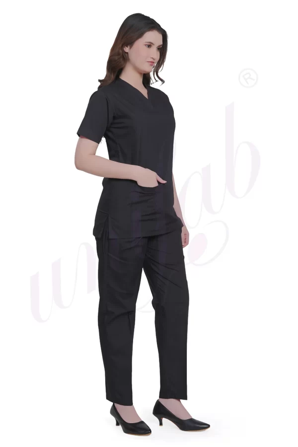 Medical Scrub Female Plain Black