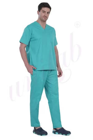 Medical Scrub Male Sea Green - 2 Way Stretchable