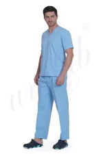 Medical Scrub Male Sky Blue - 2 Way Stretchable