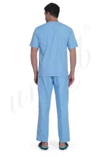 Medical Scrub Male Sky Blue - 2 Way Stretchable