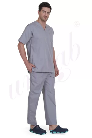 Medical Scrub Male Plain Grey