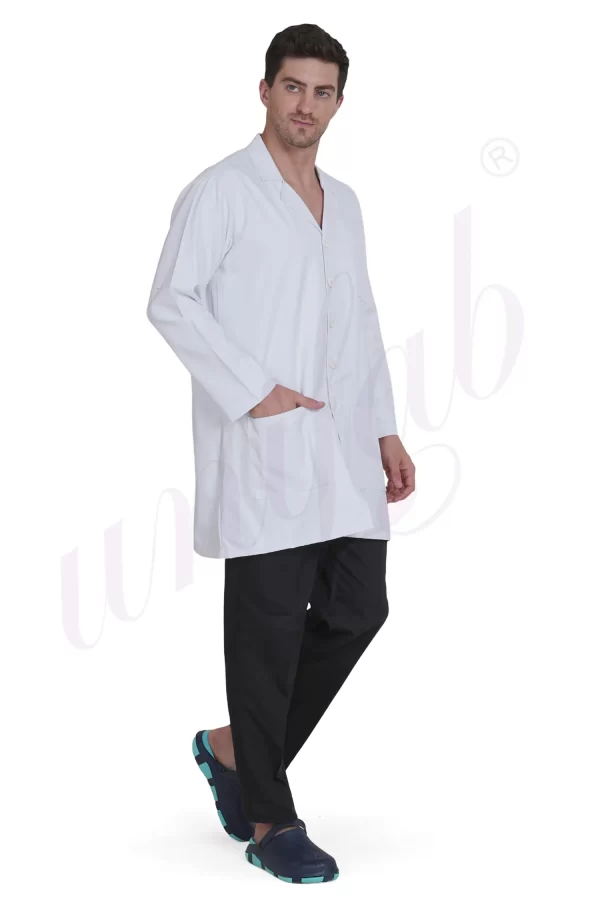 Doctors Coat Unisex Long Wrinkle Resistant - White