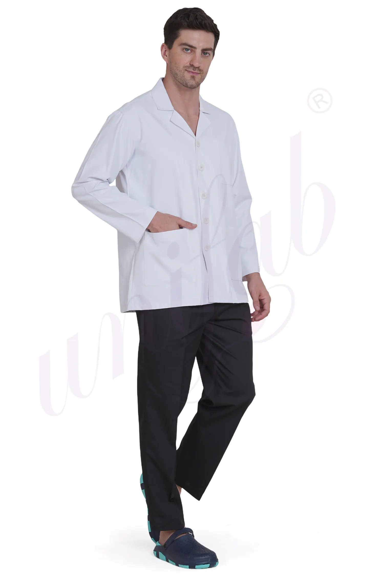Doctors Coat Unisex Wrinkle Resistant - White