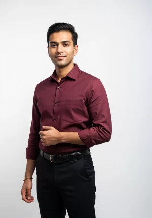 Formal Shirt- Maroon (3)