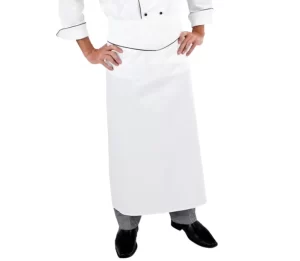 Ankle length Apron White Premium