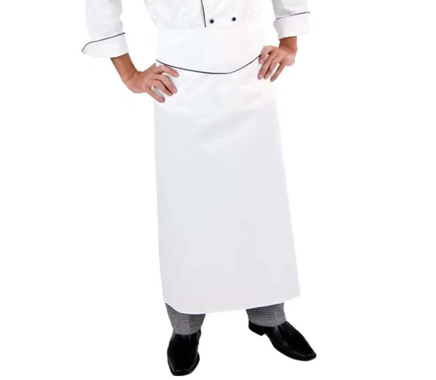 Ankle length Apron White Premium