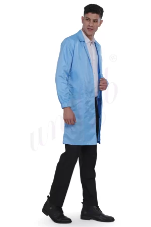 Lab Coat Anti Static, Lint Free Fabric - Sky Blue