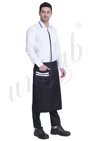 Steward Shirt And Apron Set White and Black