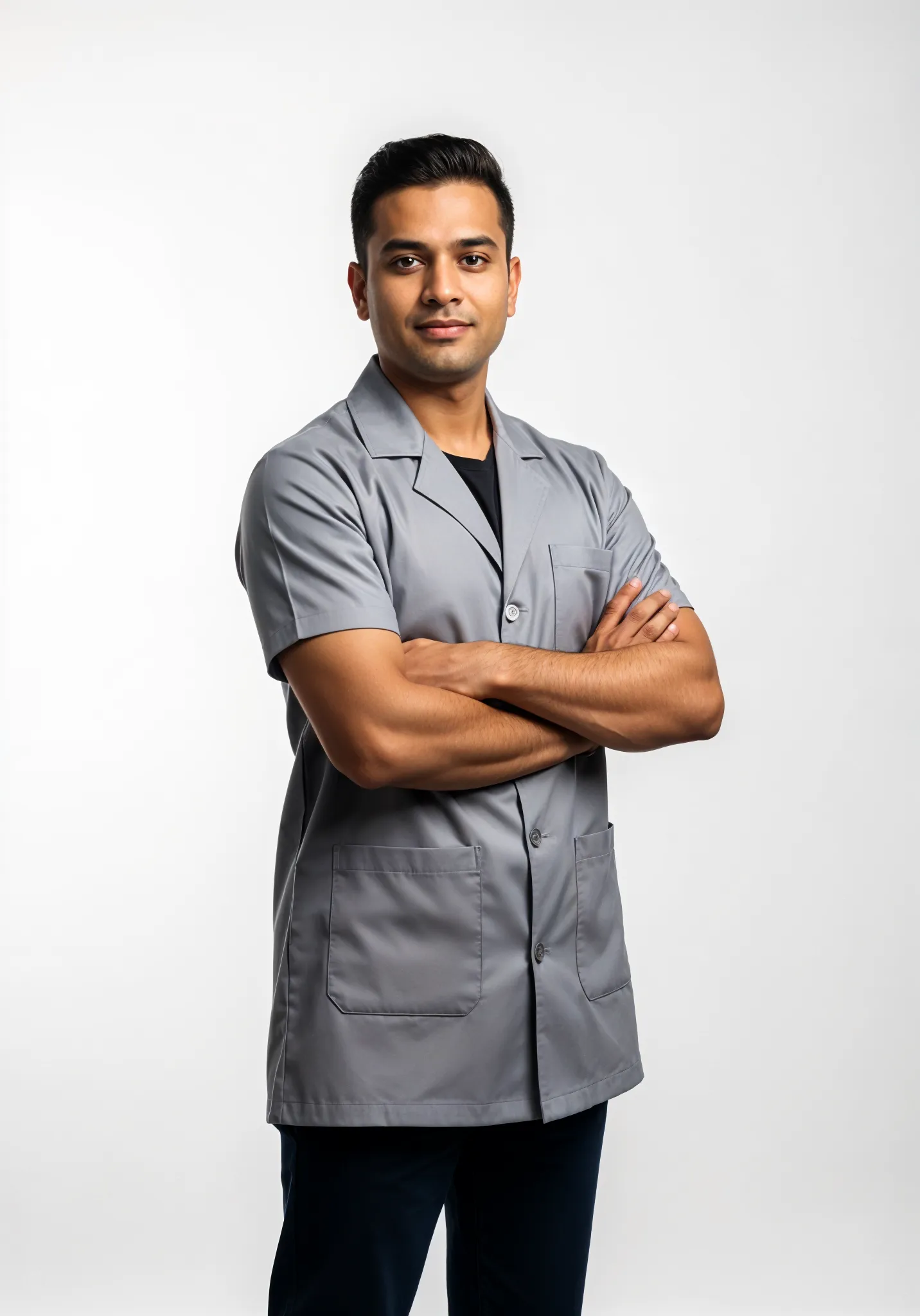 Unisex Support Staff Jacket - Grey Half Sleeve