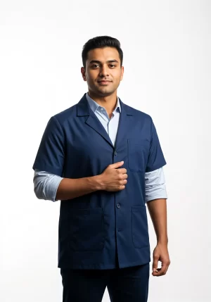 Unisex Support Staff Jacket - Navy Half Sleeve