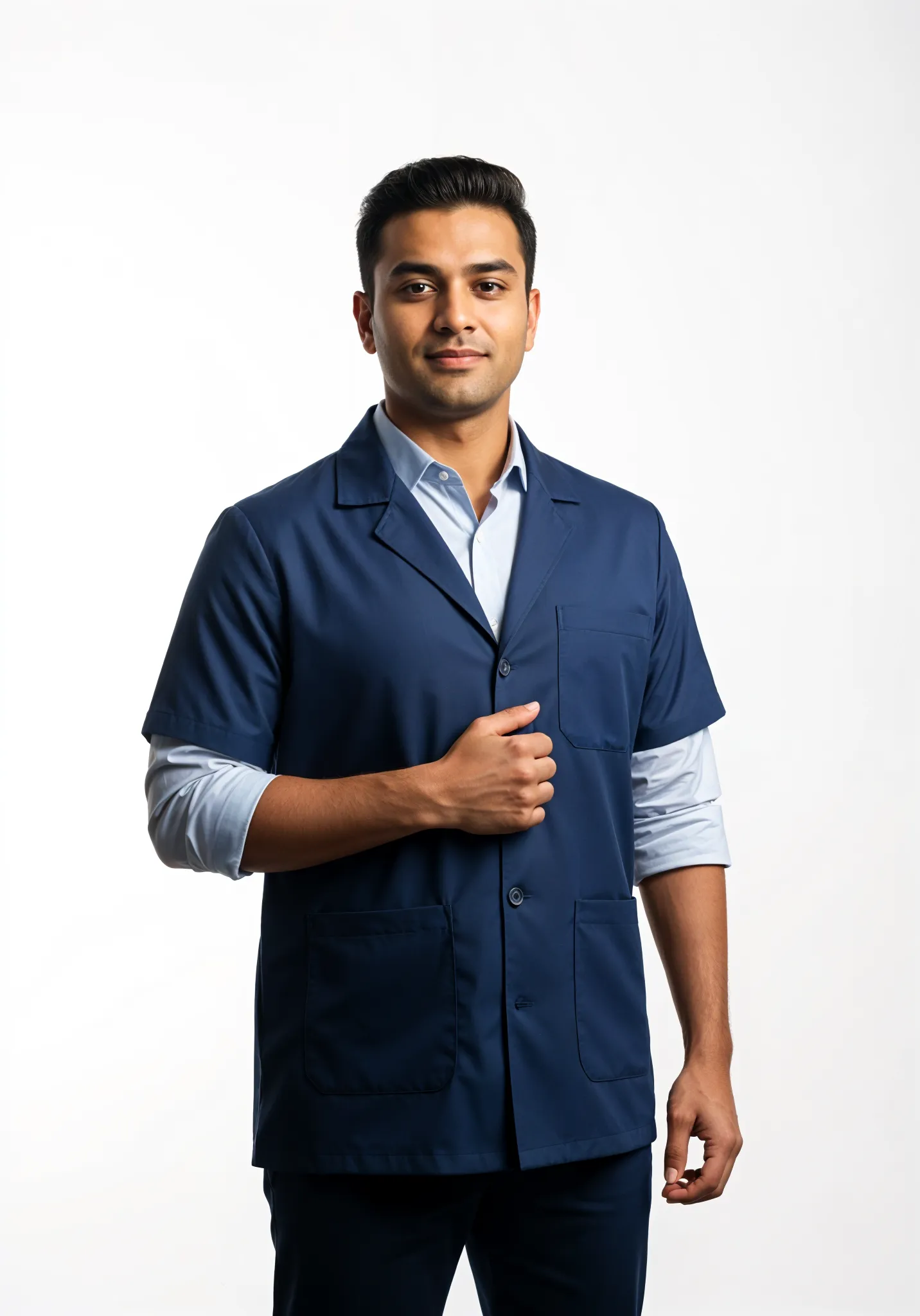 Unisex Support Staff Jacket - Navy Half Sleeve