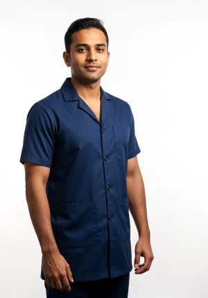 Lab Coat- Navy Blue (2)