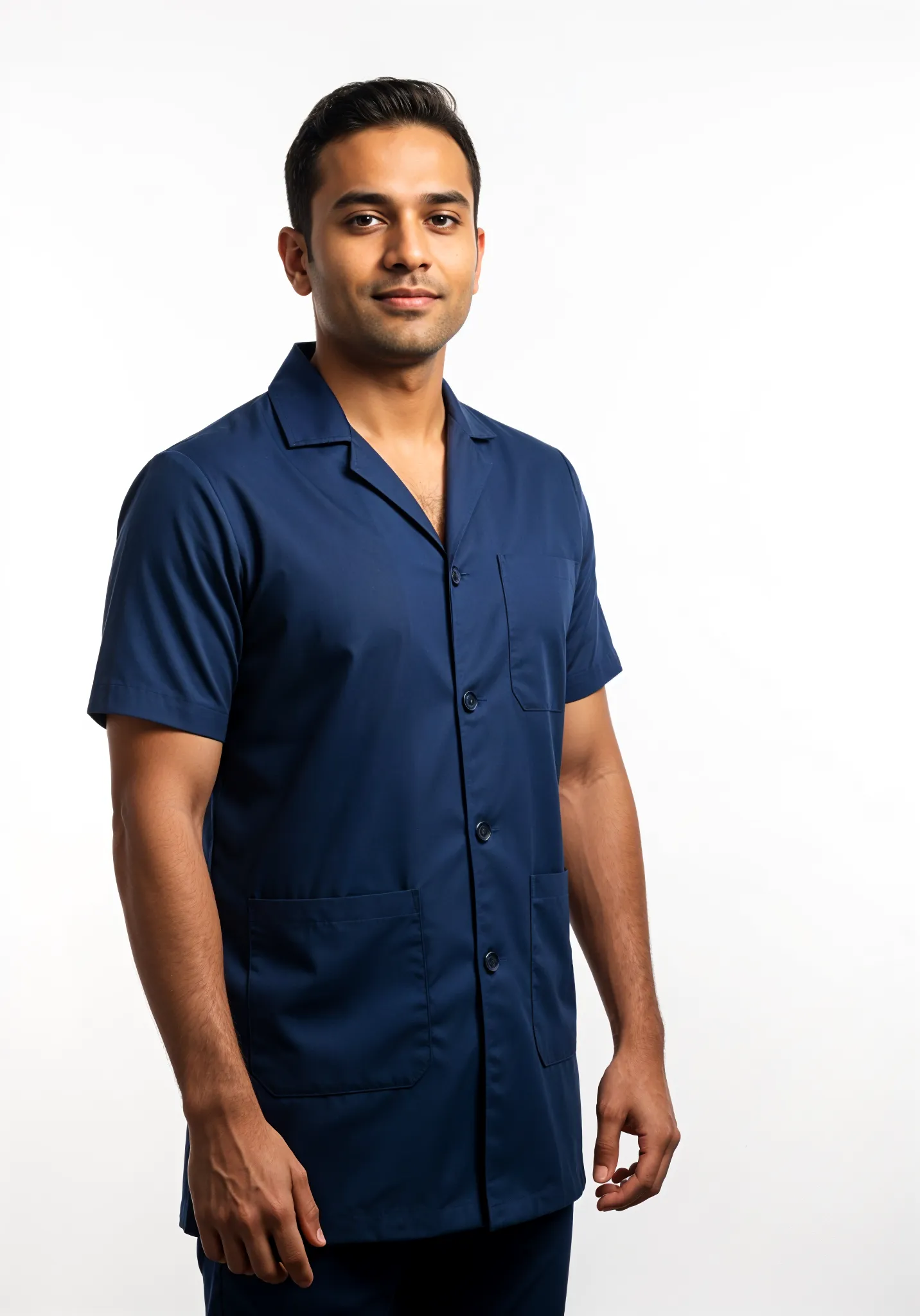 Lab Coat- Navy Blue (2)