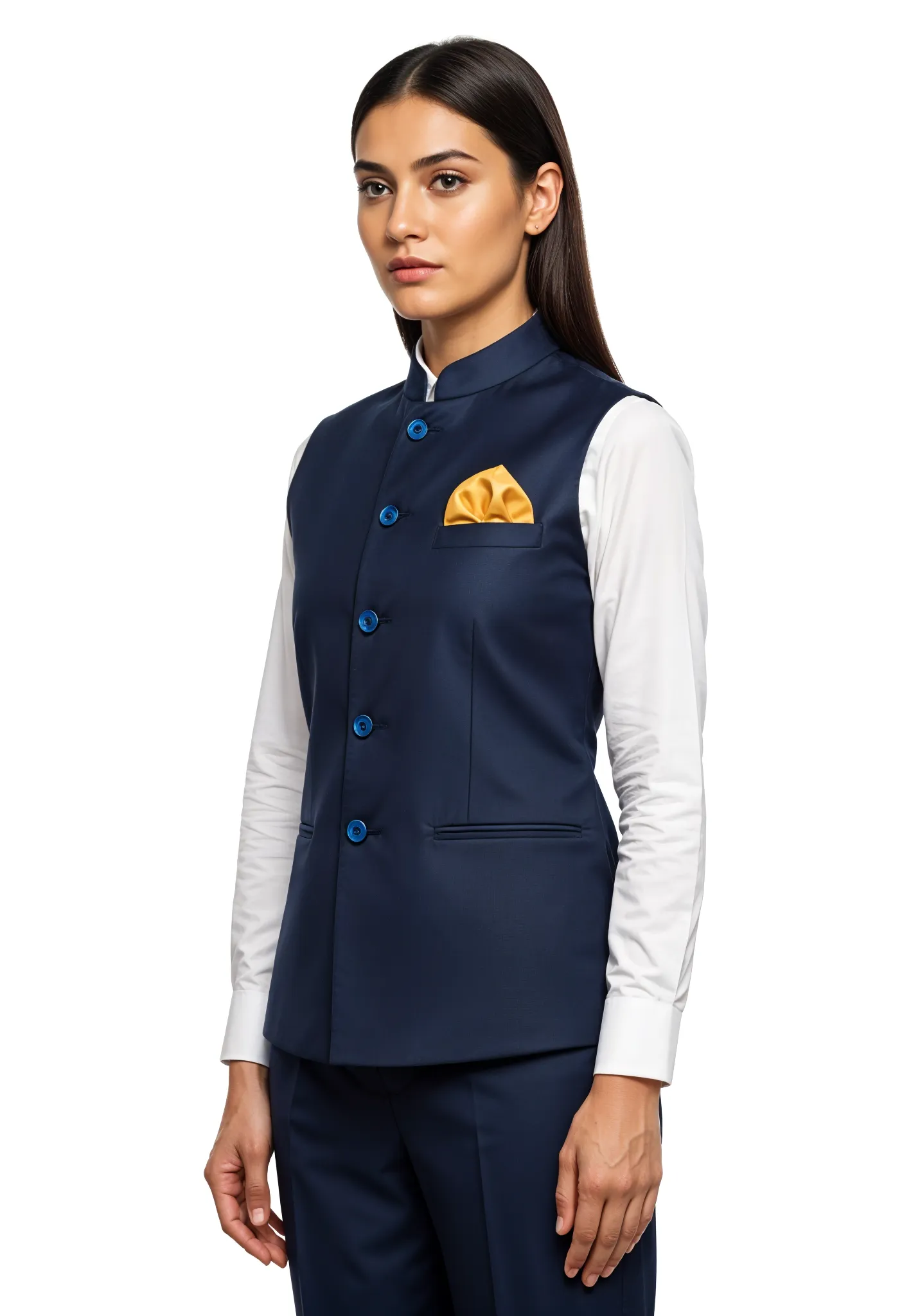 Sleeveless Jacket Female Navy - Female