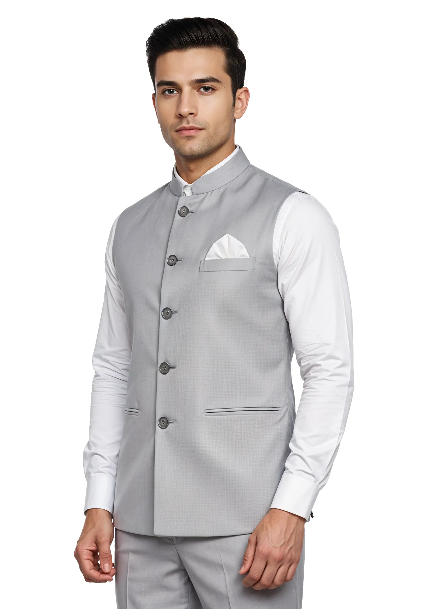 Sleeveless Jacket Male Light Grey - Male