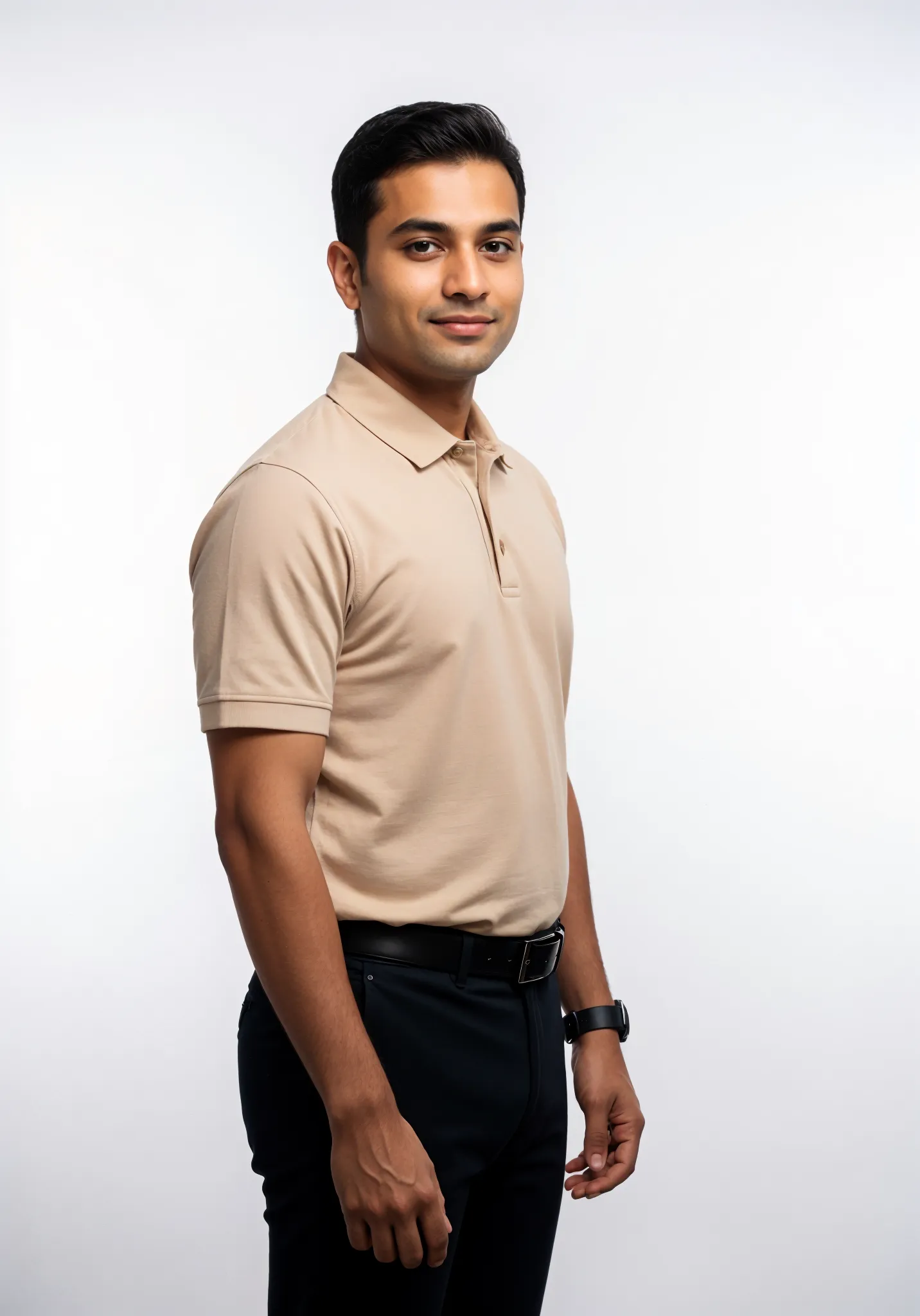 Unisex Polo Tshirt Beige Poly Cotton (Minimum Order 10 Pc's)