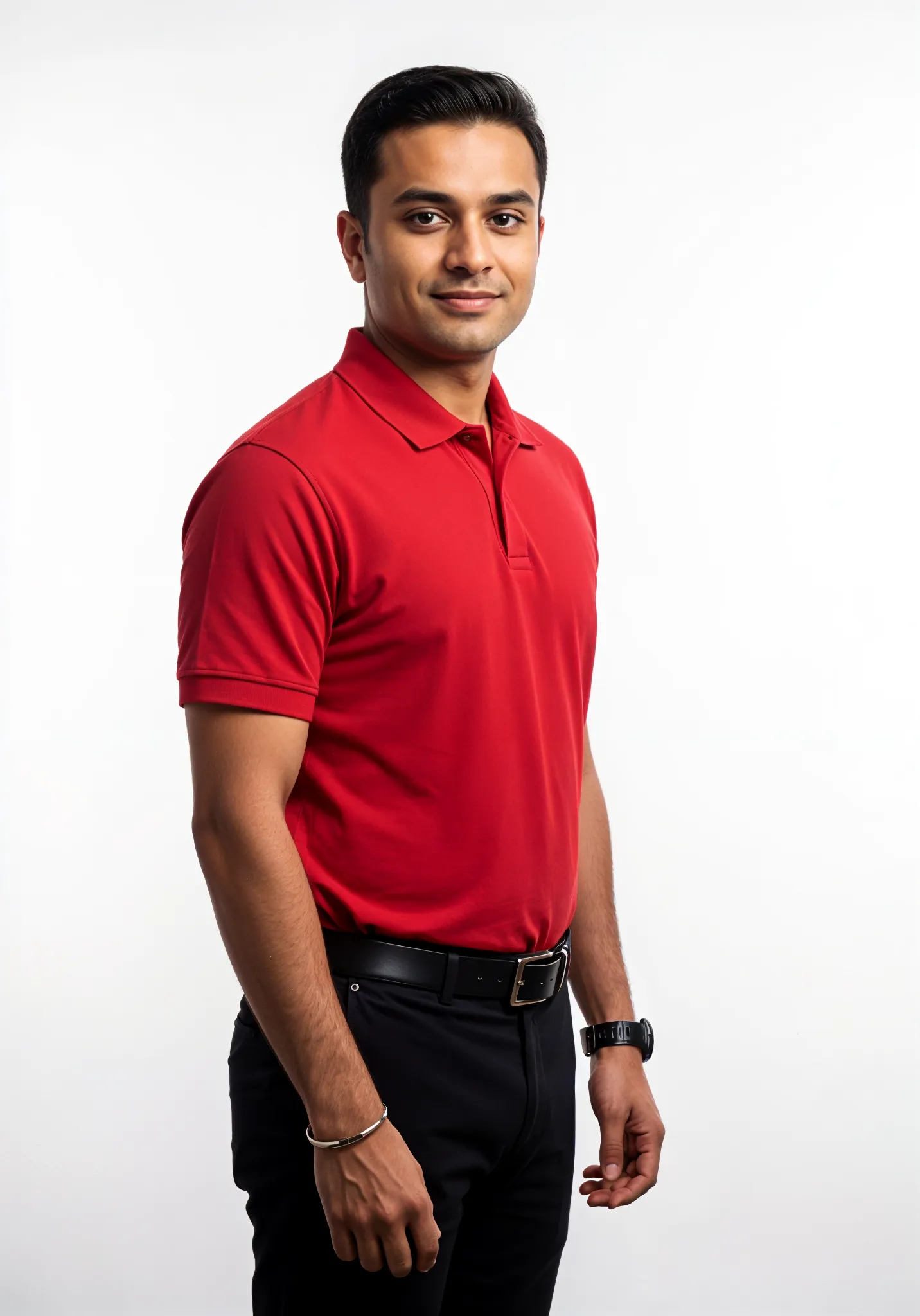 Unisex Polo Tshirt Red Poly Cotton (Minimum Order 10 Pc's)