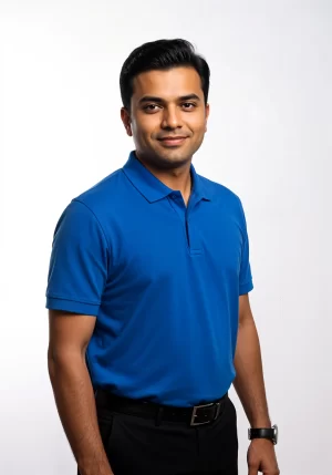 Unisex Polo Tshirt Royal Blue Poly Cotton (Minimum Order 10 Pc's)