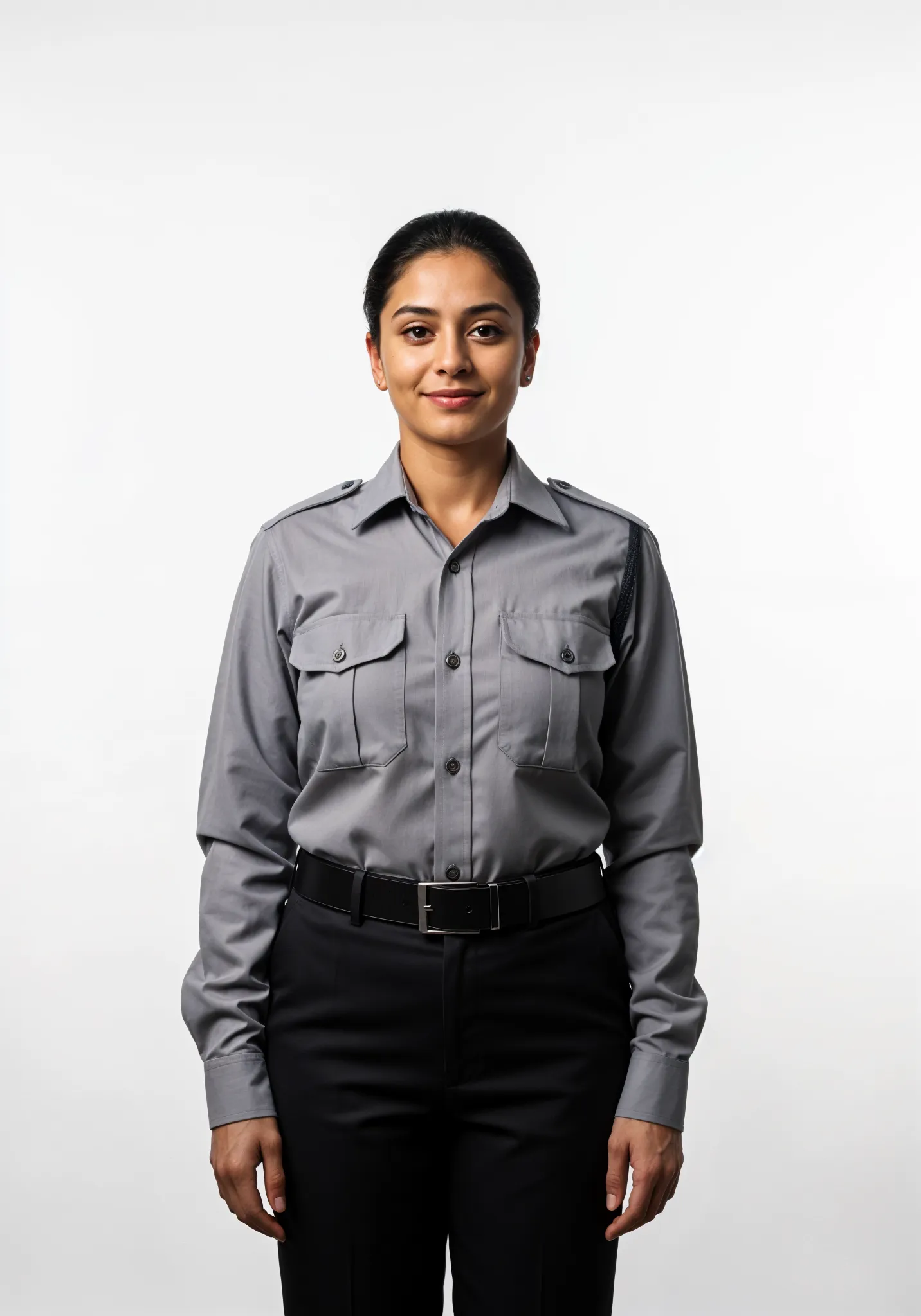 Security Shirt Grey Female - Full sleeve